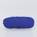 CELINE Pouch Nylon Blue Gold Auth 162720-6
