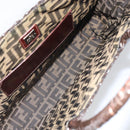 FENDI Hand Bag Raffia Brown Auth 162721-10