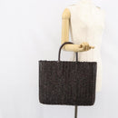 FENDI Hand Bag Raffia Brown Auth 162721-20