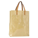 LOUIS VUITTON Monogram Vernis Reade MM Hand Bag Beige M91141 LV Auth 162727-1