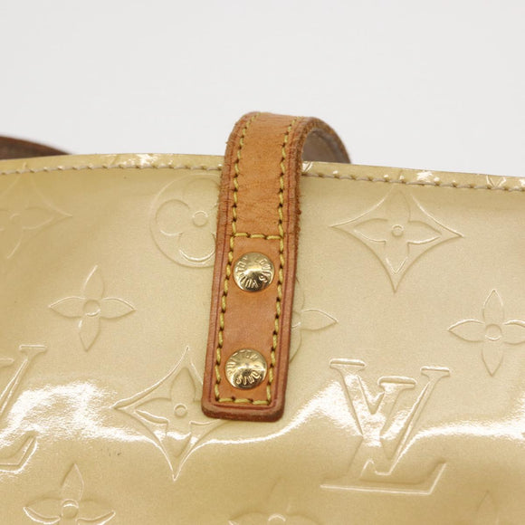 LOUIS VUITTON Monogram Vernis Reade MM Hand Bag Beige M91141 LV Auth 162727