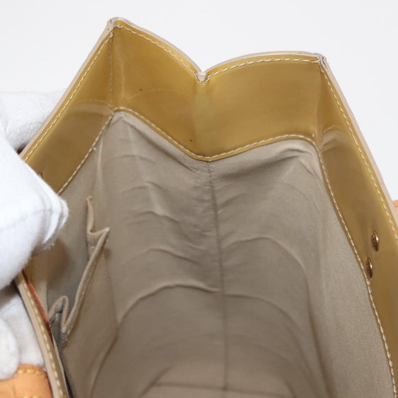 LOUIS VUITTON Monogram Vernis Reade MM Hand Bag Beige M91141 LV Auth 162727