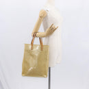 LOUIS VUITTON Monogram Vernis Reade MM Hand Bag Beige M91141 LV Auth 162727-23