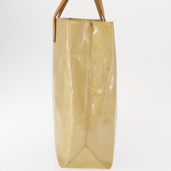 LOUIS VUITTON Monogram Vernis Reade MM Hand Bag Beige M91141 LV Auth 162727