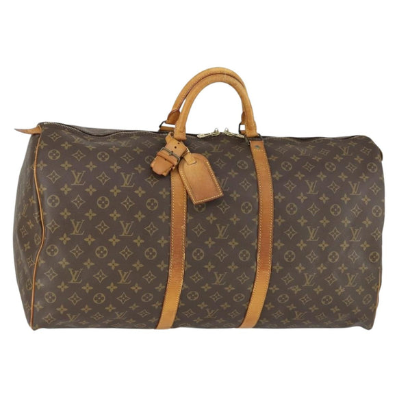 LOUIS VUITTON Monogram Keepall 60 Boston Bag M41422 LV Auth 162733