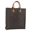 LOUIS VUITTON Monogram Sac Plat Hand Bag M51140 LV Auth 162736-1