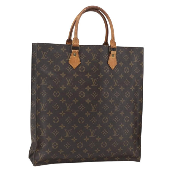 LOUIS VUITTON Monogram Sac Plat Hand Bag M51140 LV Auth 162736