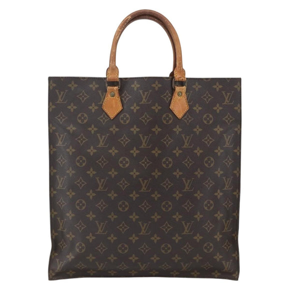 LOUIS VUITTON Monogram Sac Plat Hand Bag M51140 LV Auth 162736