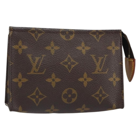 LOUIS VUITTON Monogram Poche Toilette 15 Pouch M47546 LV Auth 162741