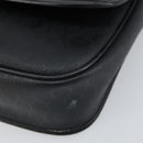 Christian Dior Honeycomb Canvas Shoulder Bag PVC Black Gold Auth 162746-10