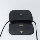 Christian Dior Honeycomb Canvas Shoulder Bag PVC Black Gold Auth 162746-15