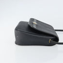 Christian Dior Honeycomb Canvas Shoulder Bag PVC Black Gold Auth 162746-4