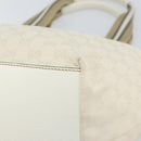 GUCCI GG Canvas Tote Bag White Gold 131230 Auth 162761-9