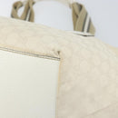 GUCCI GG Canvas Tote Bag White Gold 131230 Auth 162761-15