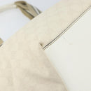 GUCCI GG Canvas Tote Bag White Gold 131230 Auth 162761-16