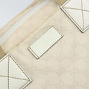 GUCCI GG Canvas Tote Bag White Gold 131230 Auth 162761-17