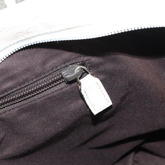 GUCCI GG Canvas Tote Bag White Gold 131230 Auth 162761