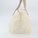 GUCCI GG Canvas Tote Bag White Gold 131230 Auth 162761-3