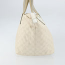GUCCI GG Canvas Tote Bag White Gold 131230 Auth 162761-4