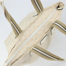 GUCCI GG Canvas Tote Bag White Gold 131230 Auth 162761-6