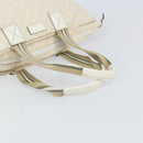 GUCCI GG Canvas Tote Bag White Gold 131230 Auth 162761-7