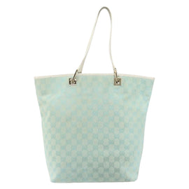 GUCCI GG Canvas Tote Bag Peppermint Gold 002 1098 3444 Auth 162762 - 0