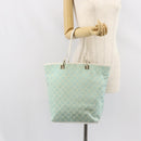 GUCCI GG Canvas Tote Bag Peppermint Gold 002 1098 3444 Auth 162762-21