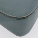 GUCCI Shoulder Bag Leather Blue Gold 001 406 1339 Auth 162763-12
