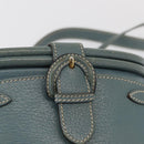 GUCCI Shoulder Bag Leather Blue Gold 001 406 1339 Auth 162763-14