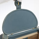 GUCCI Shoulder Bag Leather Blue Gold 001 406 1339 Auth 162763-15