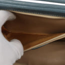 GUCCI Shoulder Bag Leather Blue Gold 001 406 1339 Auth 162763-21