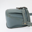 GUCCI Shoulder Bag Leather Blue Gold 001 406 1339 Auth 162763-4