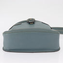 GUCCI Shoulder Bag Leather Blue Gold 001 406 1339 Auth 162763-9