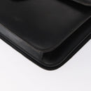 GUCCI Hand Bag Leather Gold Black Auth 162764-14