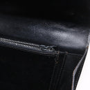 GUCCI Hand Bag Leather Gold Black Auth 162764-23