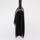 GUCCI Hand Bag Leather Gold Black Auth 162764-3