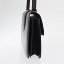 GUCCI Hand Bag Leather Gold Black Auth 162764-4