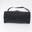 BALLY Hand Bag Leather 2way Navy Gold Auth 162765-5