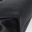 BALLY Hand Bag Leather 2way Navy Gold Auth 162765-17