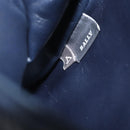 BALLY Hand Bag Leather 2way Navy Gold Auth 162765-24