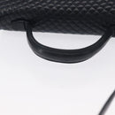 BALLY Hand Bag Leather 2way Navy Gold Auth 162765-7