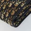 Christian Dior Trotter Canvas Hand Bag Navy Gold Auth 162766-9