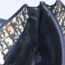 Christian Dior Trotter Canvas Hand Bag Navy Gold Auth 162766-19