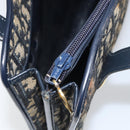 Christian Dior Trotter Canvas Hand Bag Navy Gold Auth 162766-21