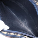 Christian Dior Trotter Canvas Hand Bag Navy Gold Auth 162766-22