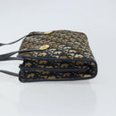 Christian Dior Trotter Canvas Hand Bag Navy Gold Auth 162766-4