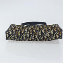 Christian Dior Trotter Canvas Hand Bag Navy Gold Auth 162766-5