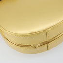 LOEWE Chain Shoulder Bag Leather Yellow Gold Auth 162771-15