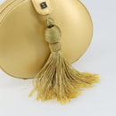 LOEWE Chain Shoulder Bag Leather Yellow Gold Auth 162771-10