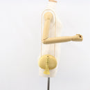 LOEWE Chain Shoulder Bag Leather Yellow Gold Auth 162771-22